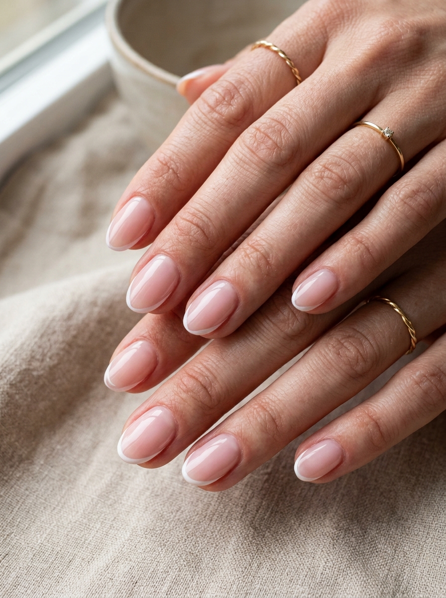Fine Side French Nails